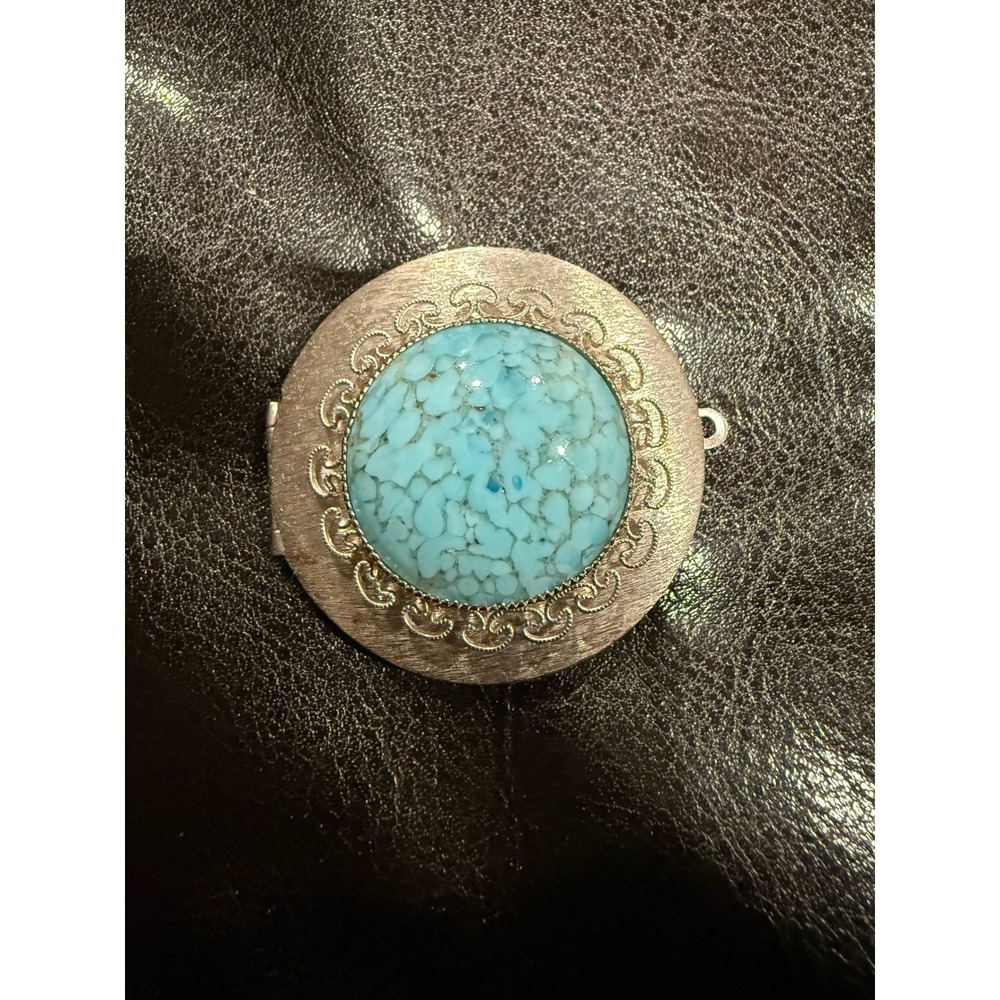 Vintage Western Hand-Engraved Locket Pendant‎ Necklace with Filigree